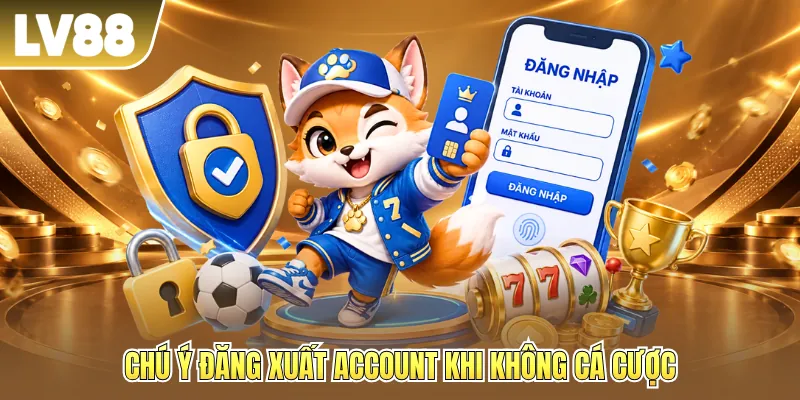 Chú ý đăng xuất account khi không cá cược